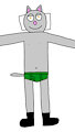 Daniel The Cat in His Underwear Relaxing by MaxandRubyFan