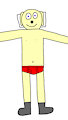 Owen The Dog in His Underwear Relaxing