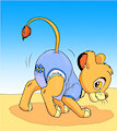 Simba in a onesie shaking his cute little butt by Godfather72