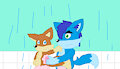Animator Igor and Astraligor Bathing Toguether