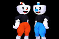Cuphead and Mugman (Kabalmystic Style) by RoyThePichu