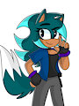 glacier the snow wolf sprite version, and drawn version by Darxy