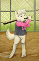 Girl Holds Bat