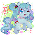 Hatsune miku pony by Emy12126