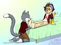 Felinus licks Risi's feet by DrJavi
