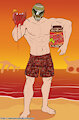 *P*_Monthly reward but I got to draw anything again so Doomguy went on a hell of a vacation