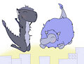 Fuzzyzilla and Floofgilas by AlcosaurusRex