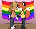 Jimmy and Randy pride smooch
