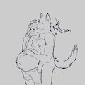 Sketchcomm: Pregante snuggle by Cormac