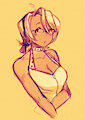Orito trying out bleached hair!
