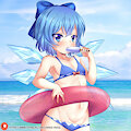 Cirno on beach