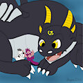 Mir Cuddling Kitties by KyaniteMaar
