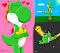Yoshi and Luma by FosterLightdweller