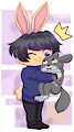 Hugging chibi Herex by Damian5320