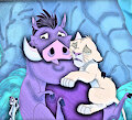 Timon and Pumbaa comfort Simba after one of his nightmares
