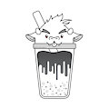Bull on Boba - Line Art
