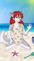 Rebecca at the beach by Orinn