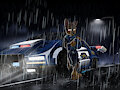 Chase Reflecting (paw patrol fanart) by Ecoke
