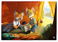 Reading Comics by pandapaco
