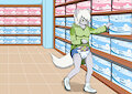 Pony girl diaper shopping