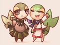 Snivy girls by pikamofu025