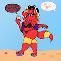 Steppin' on the beach! by cindyrubycutie