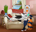 Cuddle on the Sofa ::Commission::
