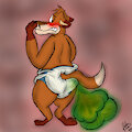 Gassy Diaper Fox by RhythmCHusky94
