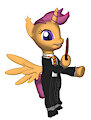 Pegaling Scootaloo at Hogwarts by Teraunce