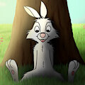 Skippy chilling outside. by Alvupen
