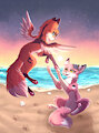 Beach Sunset by HornyFox