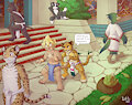 Lions in Tenochtitlan by Iztli