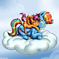 Scootaloo's Rainbow (cover art) by AnibarutheCat