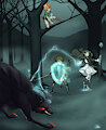 The Three Heirs vs. Demonic Wolf (art by Aogami) by Billabo