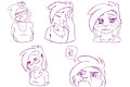 [Fursona] Thora - Telegram Sticker Sketch Dump #4