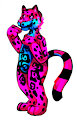 Azure / Magenta Jaguar by rainbowchimera