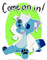 Nuka's "Come on in!" Sign