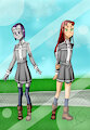 Raven and Starfire (Swordcraft Academy Students)