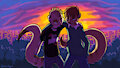 Sunset Friends by Meertiggeh
