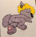Sleepy pup by masterlupus