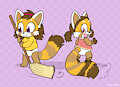 Red Panda Sweeping -By Pukopop-