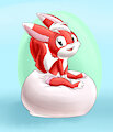 sitting on her thick diaper by ConejoBlanco