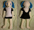 Anthro dog plush, life-size
