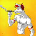 Cocky guy enjoying a cigar by DopeyRaptor