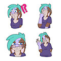 [Fursona] Thora - Telegram Stickers #4 by corporealrabbit