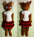 Anthro reindeer plush, life-size