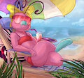 Cool Bug Chilling On The Beach