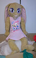 [Commission] Anthro rabbit plush, life-size