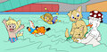 Wave Pool Swimming (Pukopop N RitaTheWoodpecker)