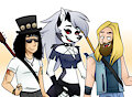 [COMMISSION]Loona Hanging out with Slash and Zakk Wylde